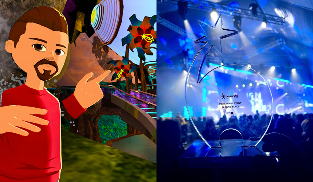 VR vesmírná základna metaverse